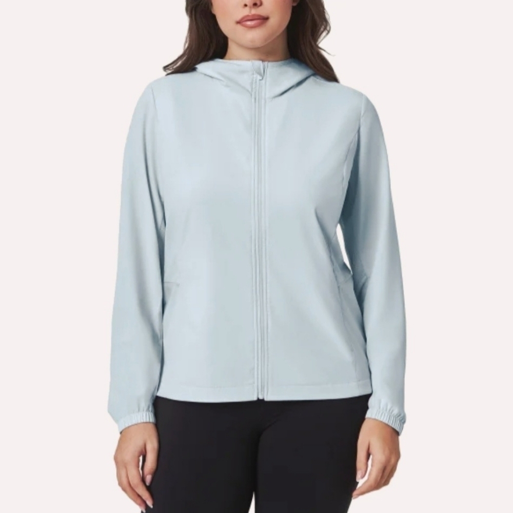 Mondetta Outdoor Project Blue Grey Jacket Activewear Lightweight Size Small